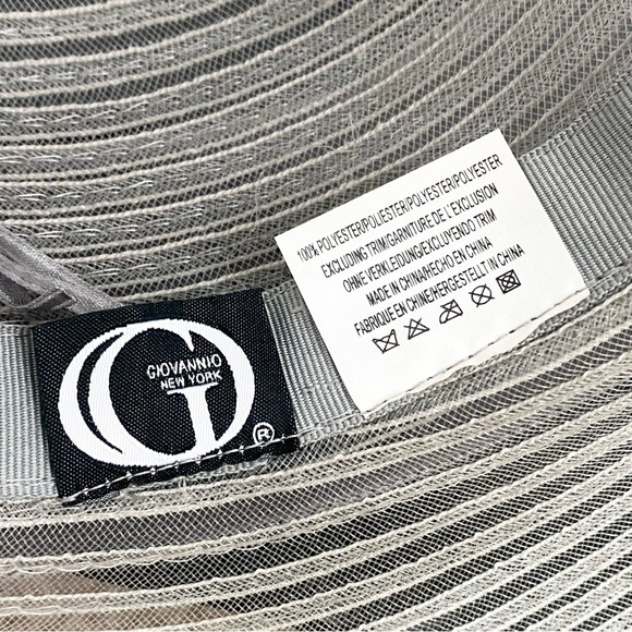 Vintage GIOVANNIO NY “Truly” Gray Wide Brim Dress Hat Derby Fascinator Hat main image 16